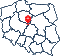 Mapa Polski z zaznaczoną lokalizacją sklepu 